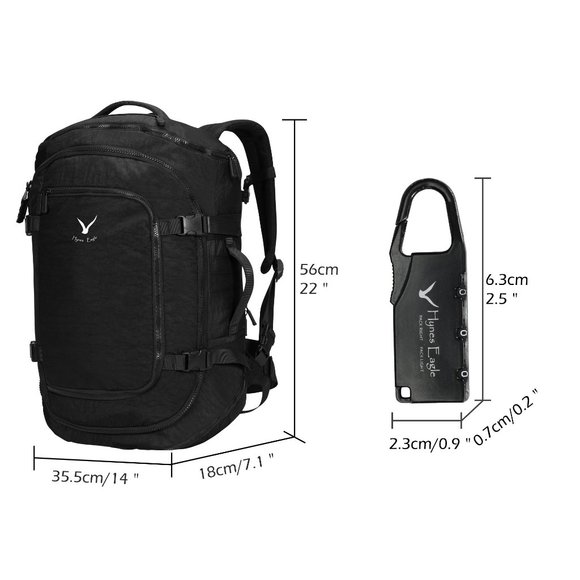 Navy BLUE Hynes Eagle 45L Travel Flight Approved Carry on Backpack - Picture 2 of 6